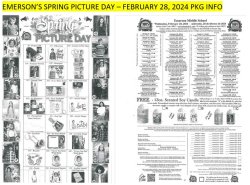 Spring Picture Day & Grade 8 Promotion Picture Feb. 28, 2024